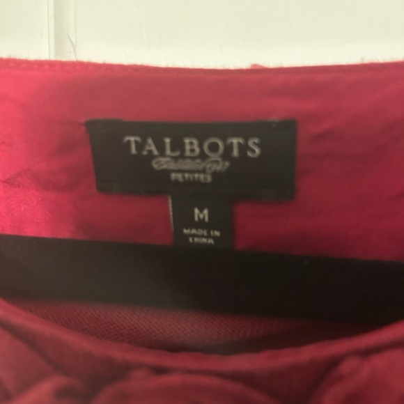 Talbots Red Ruffled Neck Sweater - Picture 3 of 3